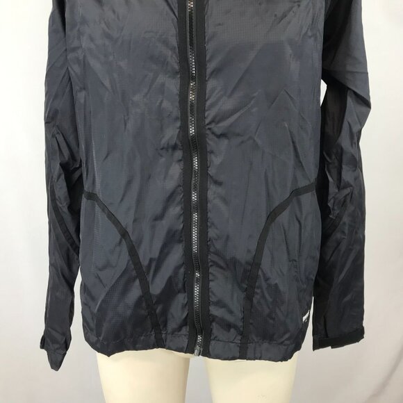 MYSTIC BOARDING ~ WOMENS LARGE ~ BLACK NYLON FULL ZIP JACKET HOODED - Picture 3 of 8